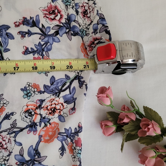 NWT - M - Bongo - cap short sleeve Floral shirt - Picture 5 of 10